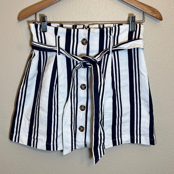 *3/$15* FOREVER 21 Striped Button Skirt - Picture 1 of 11
